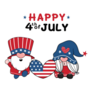 America Gnome Happy 4th Of July Sticker