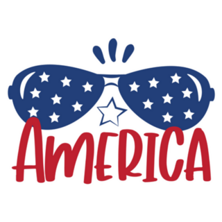 America Text Sunglasses Sticker
