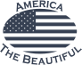 America The Beautiful With American Flag Sticker