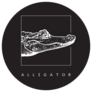 American Alligator On Black Sticker