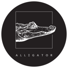 American Alligator On Black Sticker