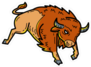 American Bison Logo Mascot Sticker