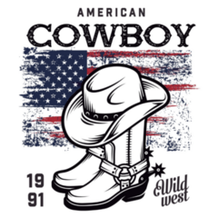 American Cowboy Vintage Wild West Sticker