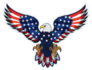 American Eagle With USA Flag Wings Sticker