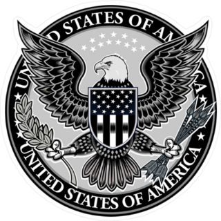 American Eagle With USA Flags Seal Sticker