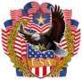 American Eagle With USA Flags Sticker