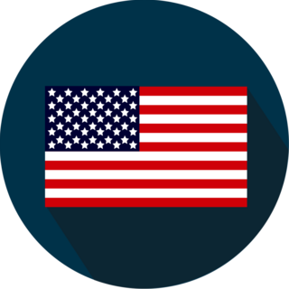 American Flag Circle Sticker