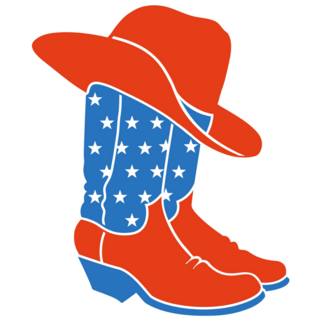 American Flag Cowboy Boots Sticker