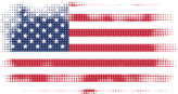 American Flag Halftone Sticker