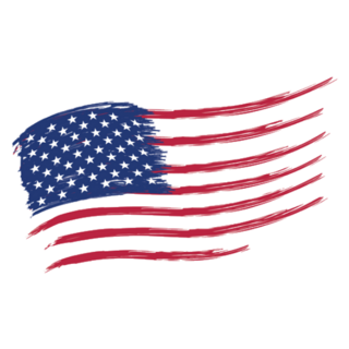 American Flag Sketch Sticker