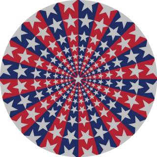 American Flag Sunburst Stars For 4th Of July Sticker