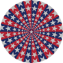 American Flag Sunburst Stars For 4th Of July Sticker