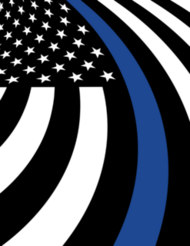 American Flag With Law Enforcement Support Sticker