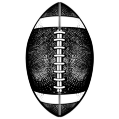 American Football Ball Illustration Sticker