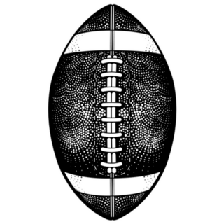 American Football Ball Illustration Sticker