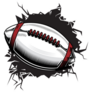 American Football Cracked Wall Sticker