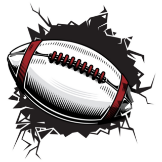 American Football Cracked Wall Sticker