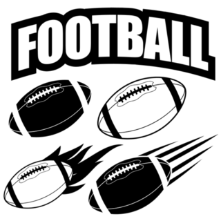 American Football Elements Sticker