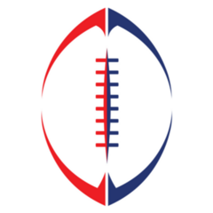 American Football In Red And Blue Sticker