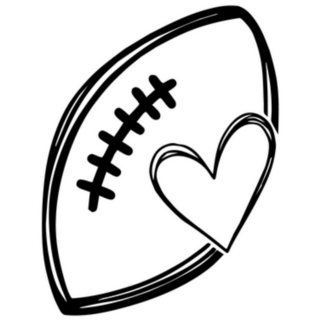 American Football Love Sticker