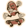 American Football On Skateboard Sticker