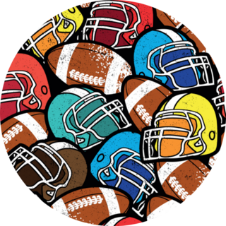 American Football Pattern Sticker
