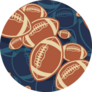 American Football Pattern Sticker