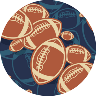American Football Pattern Sticker