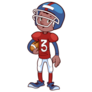 American Football Player Sticker