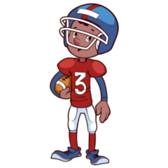 American Football Player Sticker
