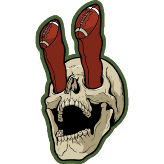 American Football Skull Sticker