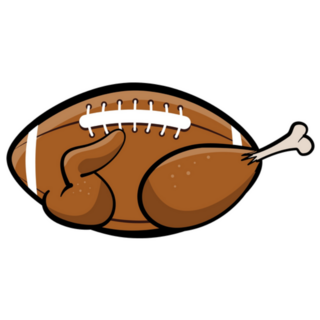 American Football Turkey Cartoon Sticker