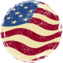 American Grunge Flag Circle Sticker