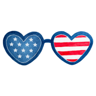American Heart Shaped Fourth Of July Sticker