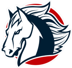 American Horse Head Mascot Sticker