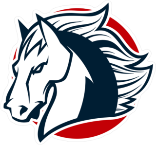 American Horse Head Mascot Sticker