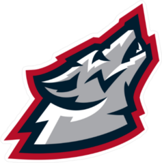 American Howling Wolf Mascot Sticker