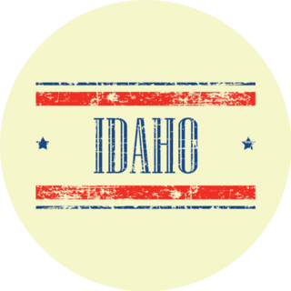 American Idaho State Sticker