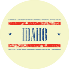 American Idaho State Sticker