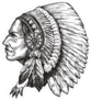 American Indian Chief Illustration Sticker