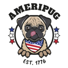 American Pug Fourth Of July Sticker