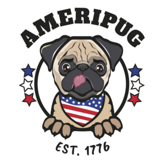 American Pug Fourth Of July Sticker