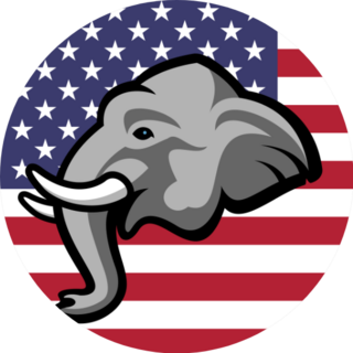 American Republican Party Elephant Poster Sticker