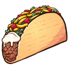 American Style Cartoon Taco Sticker