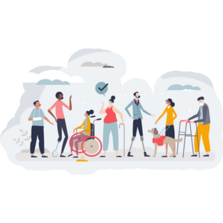 Americans With Disabilities Illustration Sticker