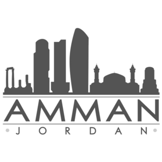 Amman Jordan Skyline Silhouette Sticker