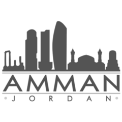Amman Jordan Skyline Silhouette Sticker
