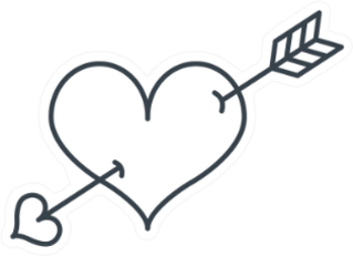 Amour Arrow Sign Sticker