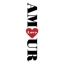 Amour Is Love Abstract French Lettering Sticker