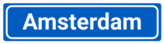 Amsterdam City Sign Sticker